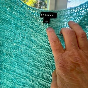 Trouve Women's Sweater in Aqua